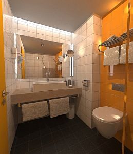 Elegant bathroom in Park Inn Budapest